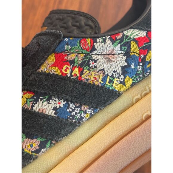 Adidas Women's Navy Gazelle Bold X Liberty Floral Lace Up Sneaker Shoes Sz 8.5 - Picture 7 of 7